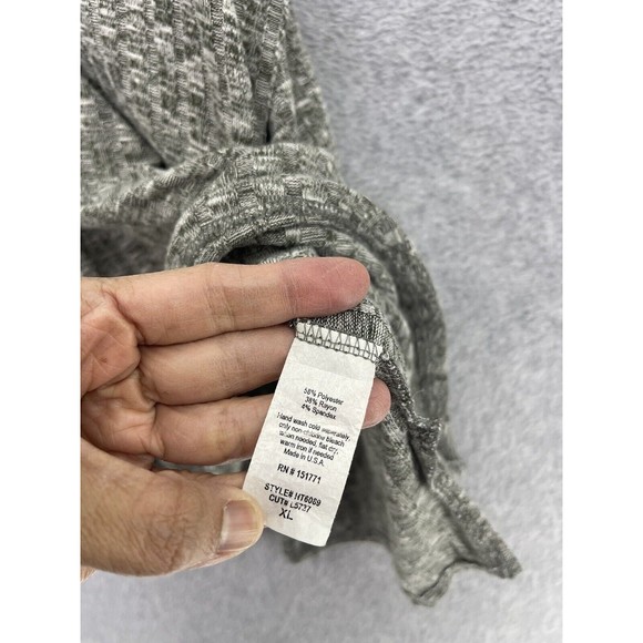 Kaileigh Women's Tank Open Slit Back Sleeveless Taupe Size Large Ribbed - Picture 4 of 7